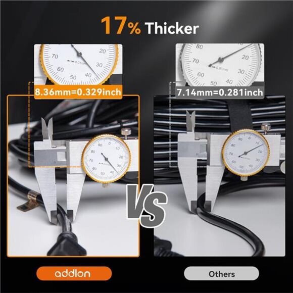 25 Feet Outdoor Extension Cord Waterproof Deep Black 16 AWG 3 Prong, Flexible - Picture 3 of 7